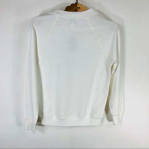 NWT J Crew White Eau Yes Sweatshirt Crew Neck XS - Picture 6 of 9